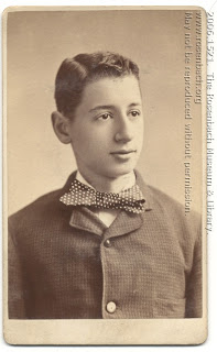 Morris Rosenbach as a young man, perhaps around the time of his own bar mitzvah.  2006.1521.  The Rosenbach Museum & Library.