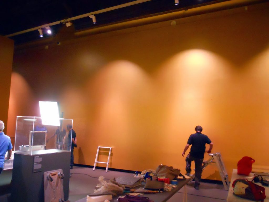 The last vestiges of the exhibition The Greek of Toledo being deinstalled at the Museo Santa Cruz.