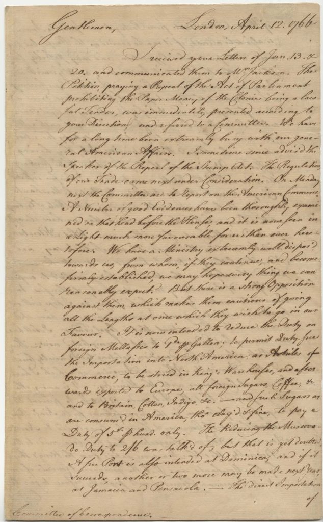 Ben Franklin Letter