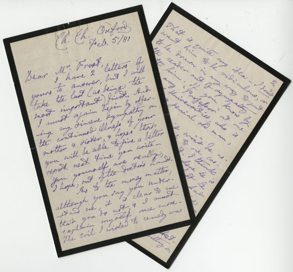 Charles Lutwidge Dodgson letter